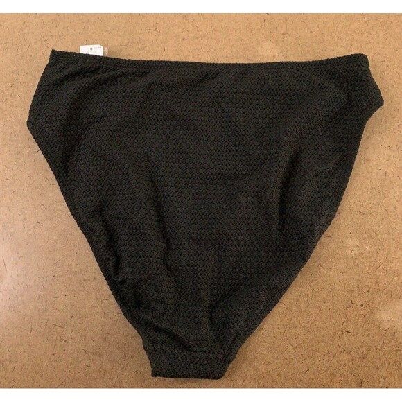 Mid-Rise O-Ring Crochet-Knit French-Cut Bikini Swim Bottoms Black 4XL Old Navy - Picture 8 of 11